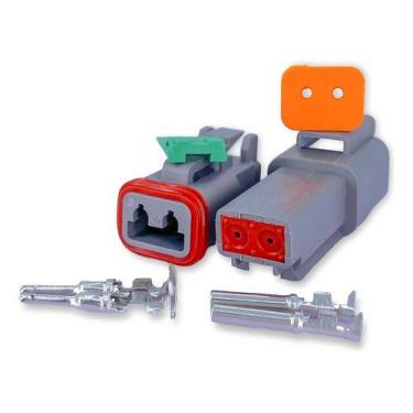 Imagem de 10x Conector Elétrico Dt04-2p Automotivo 2p Deutsch Dt06-2s - Genérico