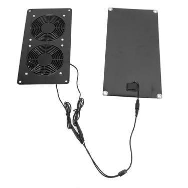 Imagem de ZJchao Ventilador Movido a Energia Solar, Ventilador de Janela 10W 18V ABS Ventiladores Solares Com Design à Prova de Chuva à Prova de para Casa de Animais de Estimação Galinheiro Estufa Quintal