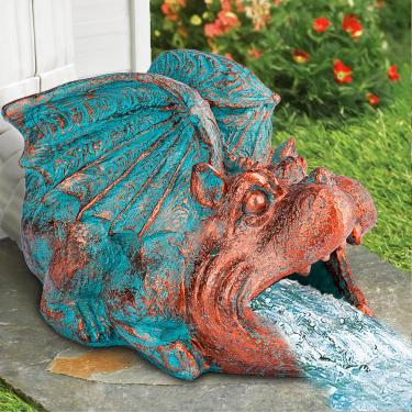 Imagem de Teaeeno Gárgula estátua de jardim guardião escultura estatueta gótica para decoração de jardim interno e externo 19 cm - móveis de antropologia sentada