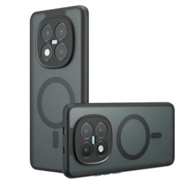 Imagem de Kukoufey Capa compatível com REDMI Note 15 Pro+ 5G, compatível com MagSafe, compatível com Xiaomi Redmi Note 15 Pro+ 5G capa de celular magnética embutida antichoque preta