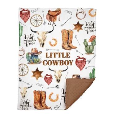Imagem de Cobertor de bebê Locobird Western Cowboy 76x102 cm Soft Warm