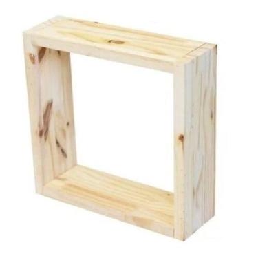 Imagem de Prateleira Nicho Retangular de madeira Pinus tratado 30x30 centímetros