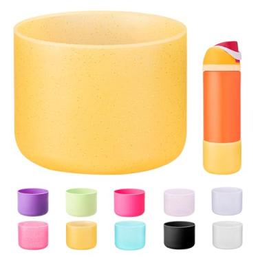 Imagem de Bluwing Bota de silicone para garrafas de água Owala de 680 g, parte inferior de manga protetora antiderrapante para garrafa de água de aço inoxidável Owala 680 g FreeSip/Twist/Flip (amarelo brilhante