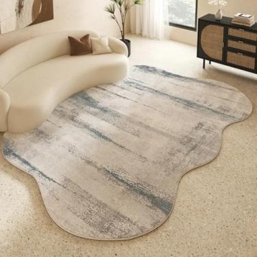 Imagem de Decoração de sala de estar, tapetes macios e macios, para quarto, formato irregular, tapete de pelúcia grosso, vestiário (160x230cm/G)