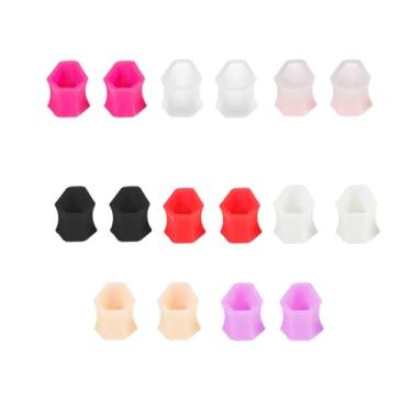Imagem de Plugues de orelha hexagonais finos de silicone vazado, expansores, kit de túneis flexíveis e macios, brincos de caixão, moda, exclusivo, piercing de lóbulo, joias corporais para mulheres e homens
