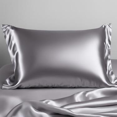 Imagem de Kit 6 Fronhas de Cetim Anti Frizz 48x68cm Premium – Fronha para Cabelo e Pele Macia (Cinza prateado)