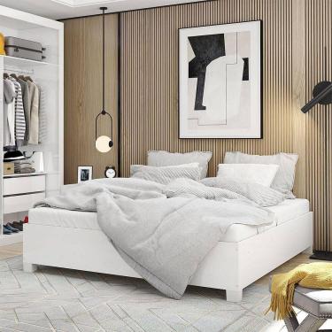 Imagem de Cama De Casal Paula Carioca Móveis Branco