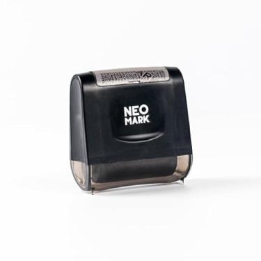 Imagem de Conjunto de carimbo de rolo de proteção contra roubo de identidade amplo - (3 refil de tinta incluída) Ótima alternativa para um triturador (preto)