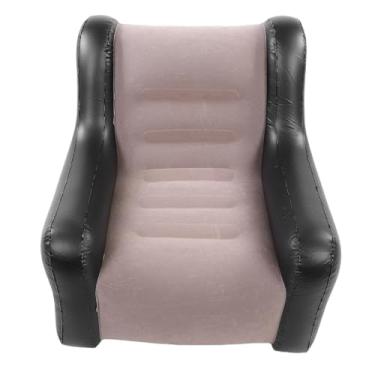 Imagem de aqxreight Espreguiçadeira Inflável Com Apoio de Braço PVC Flocado sofá Dobrável para Casa Sala de Estar Pátio Ao Ar Livre