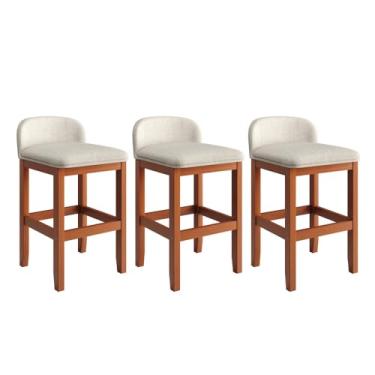 Imagem de Kit 2 Banquetas Onix Ilha Baixa 0.75cm - Base de Madeira Maciça - Área Gourmet