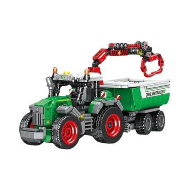 Imagem de Modelo De Trator Colheitadeira De Blocos De Montar Para Crianças, Cami