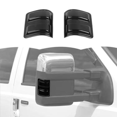 Imagem de RT-TCZ Espelho retrovisor preto fumê capa de luz de seta acabamento acessórios externos para Ford F250/F350/F450/F550 2008-2016