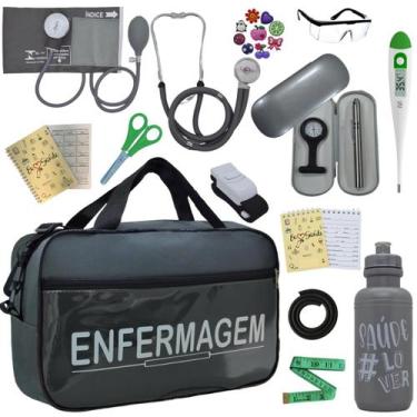 Imagem de Kit Enfermagem Top Cores Premium Completo Estagio Estetoscopio Aparelh