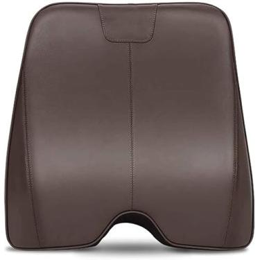 Imagem de Almofada Lombar - Almofada De Suporte Lombar De Couro Pu, Encosto De Carro De Espuma De Memória, Design Ortopédico De Alívio Da Dor Nas Costas, Travesseiro Lombar Para Cad, Rosso, One Size