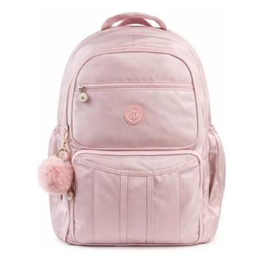 Imagem de Mochila Feminina Grande Escolar Casual Resistente com Vários Compartim