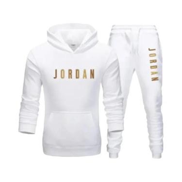 Imagem de Conjunto De Moletom Masculino Com Capuz Em Mistura De Lã Para a Primav