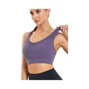 Imagem de Sutiã Esportivo Feminino De Alto Impacto Sem Fio, Respirável, Antichoq
