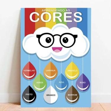 Imagem de Placa Educacional Aprendendo as Cores - TACOLADO PAPEL DE PAREDE, 30x4