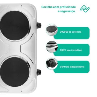 Imagem de Fogão Elétrico Cor:BrancoVoltagem:220v - Good&Go, Branco, 220V