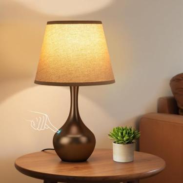 Imagem de Luminária de Mesa Touch Seealle Marrom LED Dimmer 3 Níveis