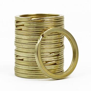 Imagem de Argola Italiana Banhada A Níquel 28mm Dourada Sem Corrente - 1000 Peça