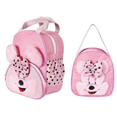 Imagem de Kit Mochila Infantil Cachorro Azul P + G Bebê Escolar - Luckbaby, Minn