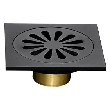 Imagem de Moderno Puro Preto Invis¨ªvel Ralo Do Ch?o Do Chuveiro/Banheiro Varanda Use Lat?o Material De Drenagem R¨¢pida Ladrilho Insira Ralos Quadrados, A