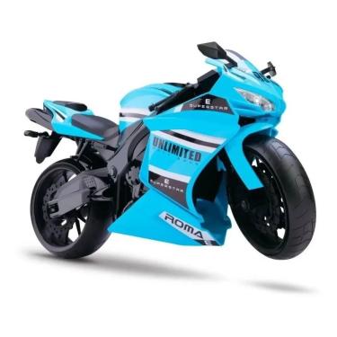 Imagem de Moto Racing Motorcycle Roma Azul Claro 0905