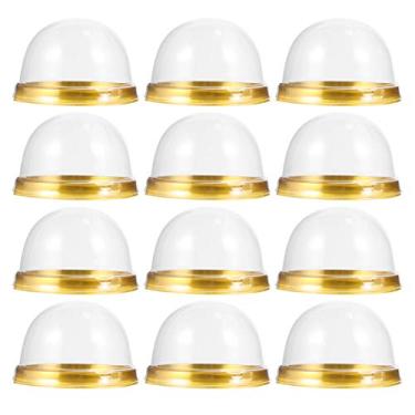 Imagem de 50 Unidades Caixa De Embalagem Redonda Pequenos Recipientes Suporte Para Bolo Com Tampa Caixas De Cupcake Individuais Caixa De Bolo Da Mini Itens Decorativos Bolo Da Lua