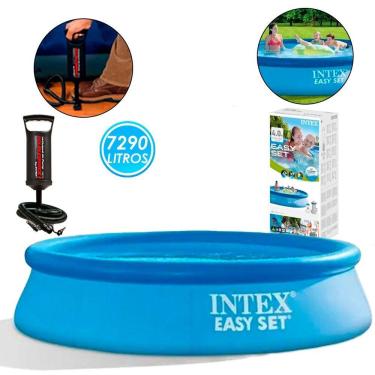 Imagem de Piscina Inflavel 7290 Litros Easy Set Intex+ Bomba 28143 Kit
