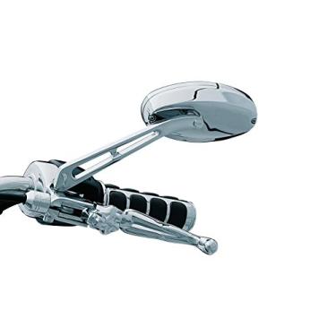 Imagem de Kuryakyn 1437 Acessório de guidão de motocicleta: Espelhos laterais retrovisores com vidro plano, cromado, 1 par