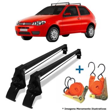 Imagem de Rack Teto Bagageiro + 2 Cintas Fiat Palio 2 Ptas 1996 A 2012