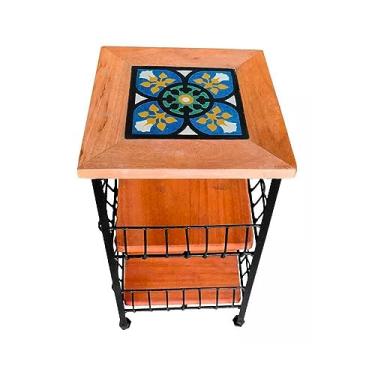 Imagem de Cesto Organizador Fruteira 2 Andares Preta Madeira Ferro (S03)