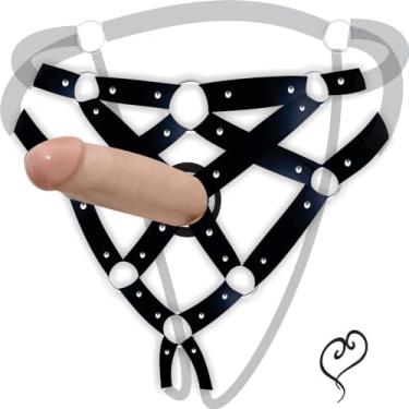 Imagem de HARNESS GLADIADORA STRAPON COM PÊNIS DELICIA ARNÊS SEXY
