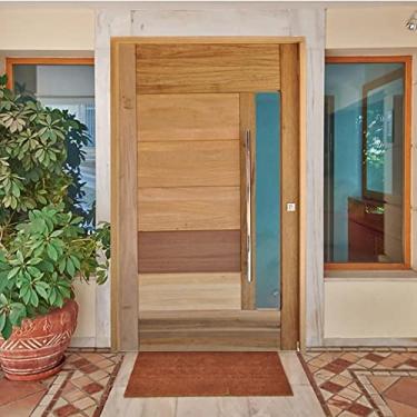 Imagem de Kit Porta Pronta Bbb com Visor 210x102cm Direito Batente 14cm Fechadura Externa Rodam Portas