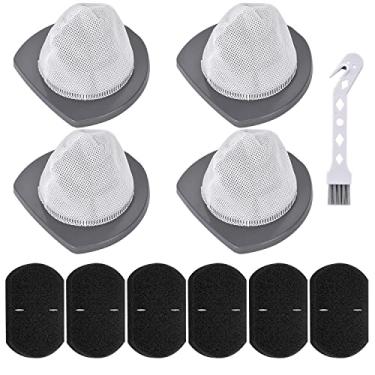 Imagem de Anicell Filtro de substituição 2033 para Bissell Featherweight Stick leve sem saco 20331 20333 20334 20336 20339 20333M, 4 filtros de malha 6 filtros de espuma, peça de substituição # 1611508