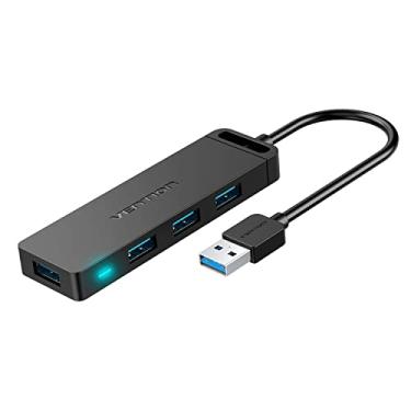 Imagem de VENTION Hub USB 3.0, hub USB ultrafino de 4 portas, cabo estendido de 0,5 m [carregamento suportado], compatível com MacBook, laptop, Surface Pro, PS4, PC, pen drive, HDD móvel (0,15 m)