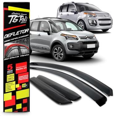 Imagem de Calha Chuva Defletor Slim C3 Picasso Aircross 4 Portas 2011 2012 2013 2014 2015 2016 Fumê