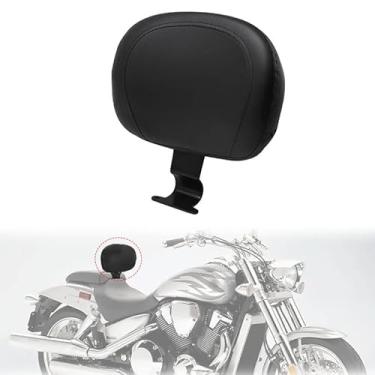 Imagem de Encosto de Motorista de Motocicleta Sissy Bar Rider Almofada de Descanso de Costas Compatível com H-onda VTX 1800 VTX1800 Acessórios Destacáveis Preto