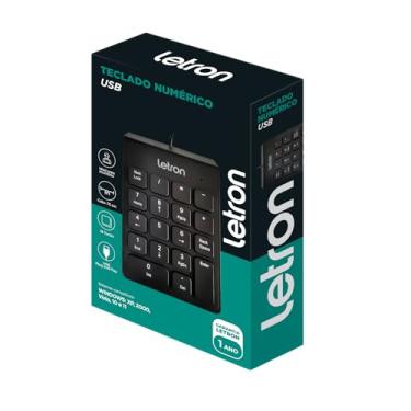 Imagem de TECLADO NUMÉRICO USB CAIXA C/1 UNIDADE LETRON