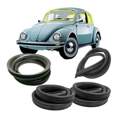 Imagem de Kit Borracha Vidro Parabrisa Lateral Vigia Traseiro Fusca Lx - Disk Bo
