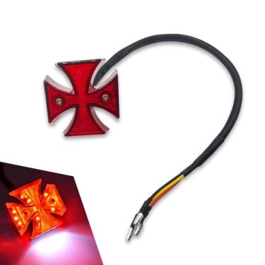 Imagem de leediga 1 luz traseira cruzada Cruiser, luz de freio traseira de LED, luzes de direção de motocicleta, luz de placa de veículo, universal para Dirt Bike Cruiser, bicicleta, motocicleta, quadriciclo