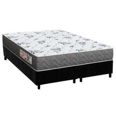 Imagem de Conjunto Box Queen: Colchão Espuma Orthoflex D33 ComfortPedic Black + 