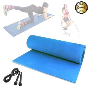 Imagem de Tapete Yoga Academia Pilates Studio Mat 1,80X0,50M + Corda - Cheers