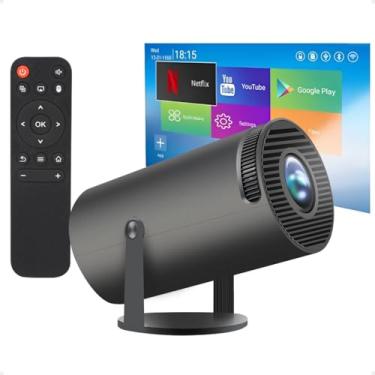 Imagem de Projetor Inteligente, 4K Support, 15000 Lumens, Aplicativos de Streaming，Automatic Horizontal Keystone Correction，Preto