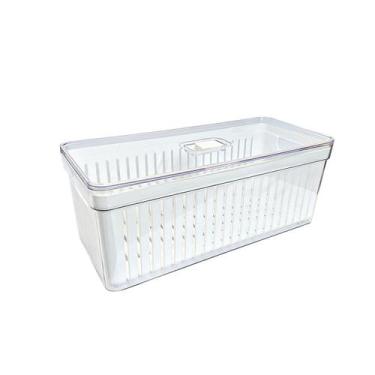 Imagem de Organizador Cesto Para Geladeira Armário Multiuso C/ Escorredor Intern