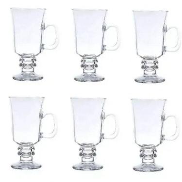 Imagem de Jogo 4 Caneca Xicara Cappuccino Mocha Vidro 114 Ml - Lyor