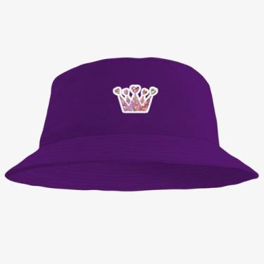 Imagem de Chapéu Bucket Hat Estampado Coroa - MP Moda Masculina, Único, Roxo