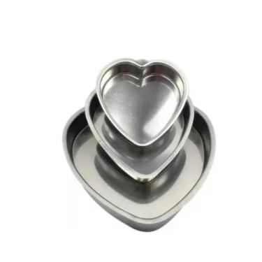 Imagem de Conjunto Com 3 Forma De Coração Assadeira Em Alumínio Anti-mancha Tama