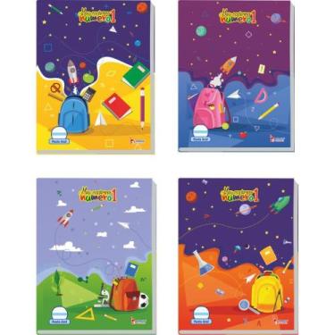 Imagem de Caderno Caligrafia Capa Dura Número 1 Pauta Azul 40 Folhas 70G - Pacot